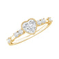 Heart Shaped Moissanite Pre Engagement Ring