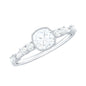 1.7 Carat Cushion Cut Moissanite Solitaire Engagement Ring in Bezel Setting