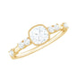 1.7 Carat Cushion Cut Moissanite Solitaire Engagement Ring in Bezel Setting