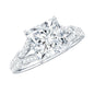 3 Carat Princess Cut Moissanite Solitaire Engagement Ring in Split Shank