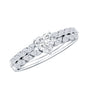 Heart Shape Moissanite Engagement Ring with Side Stones