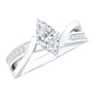 Certified Moissanite Marquise Cut Engagement Ring For Women