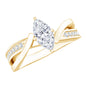 Certified Moissanite Marquise Cut Engagement Ring For Women