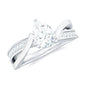 Pear Shaped Moissanite Infinity Engagement Ring