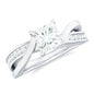 0.7 Carat Princess Cut Moissanite Solitaire Infinity Engagement Ring