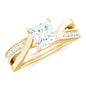 0.7 Carat Princess Cut Moissanite Solitaire Infinity Engagement Ring