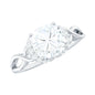 3 Carat Cushion Cut Moissanite Solitaire Engagement Ring with Infinity Shank