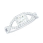 0.3 Carat Moissanite Square Cut Engagement Ring with Crossover Shank