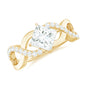 Princess Cut Moissanite Infinity Engagement Ring for Her