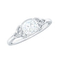 Brilliant Cut Moissanite Celtic Knot Engagement Ring in Bezel Setting