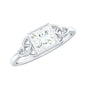 0.7 Carat Princess Cut Certified Moissanite Solitaire Ring with Celtic Knot Style