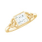 0.7 Carat Princess Cut Certified Moissanite Solitaire Ring with Celtic Knot Style