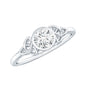 Bezel Set Moissanite Promise Ring with Celtic Knot Details