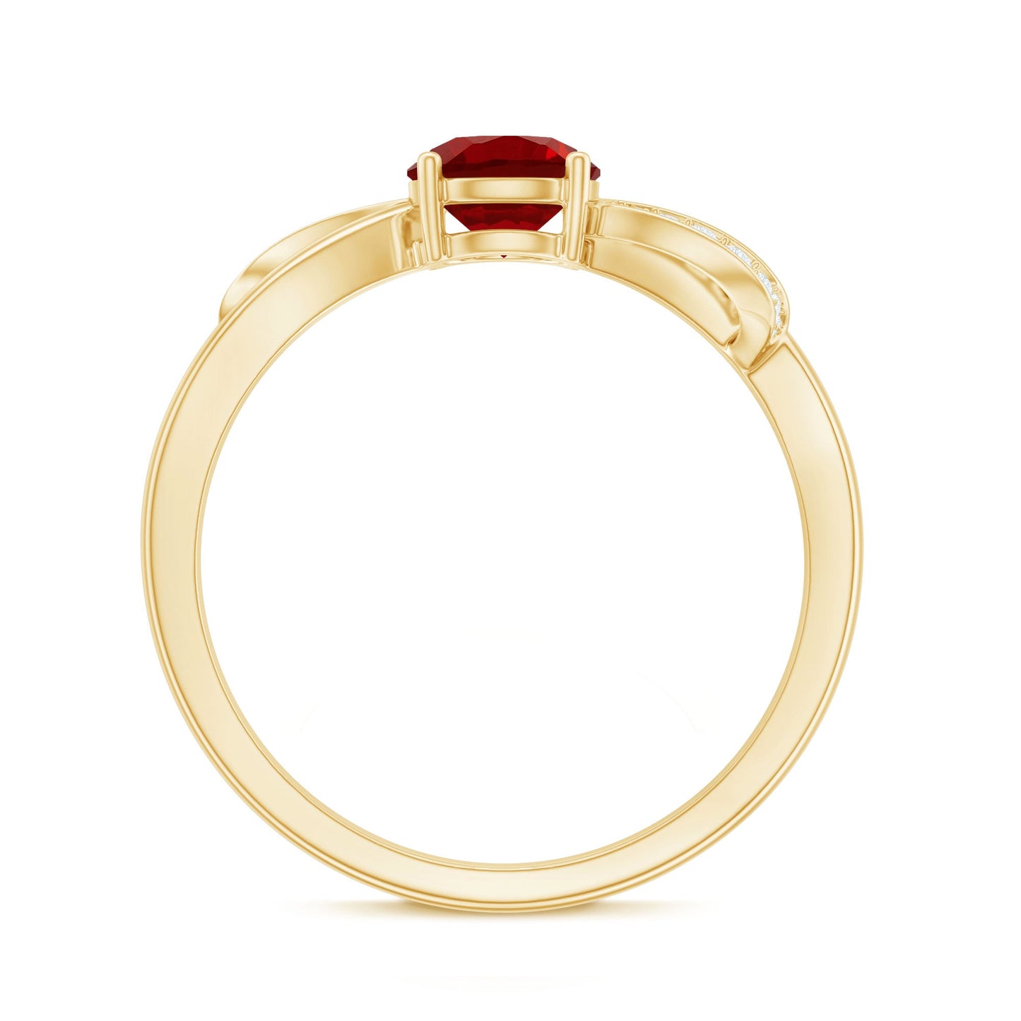 Certified Lab Grown Ruby Proposal Ring With Diamond