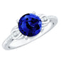 Certified 2.7 Carat Lab Grown Blue Sapphire Diamond Engagement Ring for Women