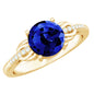 Certified 2.7 Carat Lab Grown Blue Sapphire Diamond Engagement Ring for Women