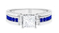 Princess Cut Moissanite Statement Engagement Ring