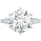 Certified 4.4 Carat Moissanite Round Engagement Ring in Silver