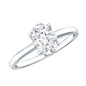 Certified 1.2 Carat Solitaire Moissanite Oval Engagement Ring