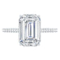 Certified 1.87 Carat Moissanite Emerald Cut Engagement Ring For Women