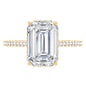 1.8 Carat Certified Moissanite Emerald Cut Engagement Ring