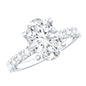 Certified 2 Carat Moissanite Oval Engagement Ring with Side Stones