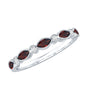 Marquise Cut Real Garnet Eternity Ring with Moissanite