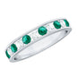 Certified Lab Grown Emerald Diamond Half Eternity Anniversary Band in Channel Setting