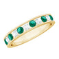 Certified Lab Grown Emerald Diamond Half Eternity Anniversary Band in Channel Setting