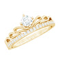 Certified Round Diamond Crown Ring
