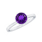1.2 Carat Amethyst Solitaire Engagement Ring for Women