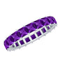Real Princess Cut Amethyst Full Eternity Band Ring