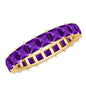 Real Princess Cut Amethyst Full Eternity Band Ring
