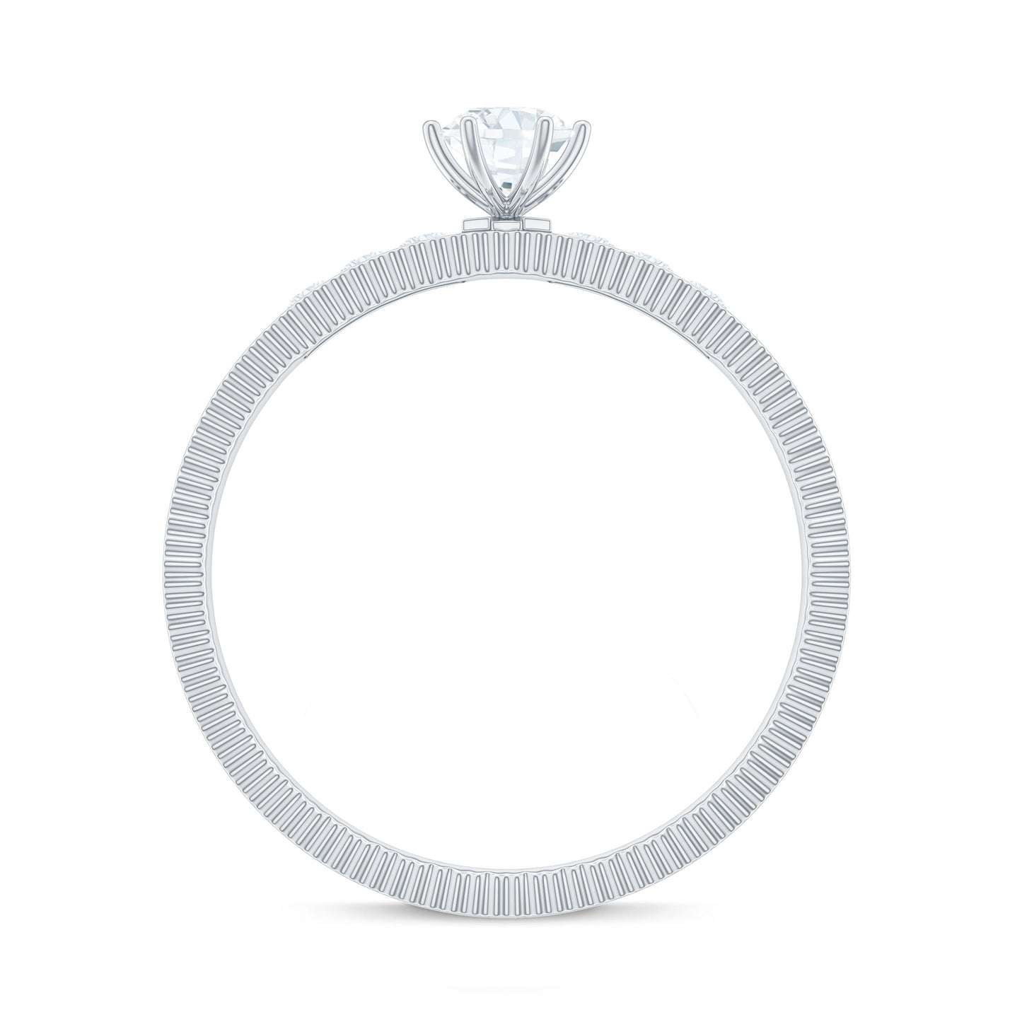 Natural Diamond Solitaire Engagement Ring for Women