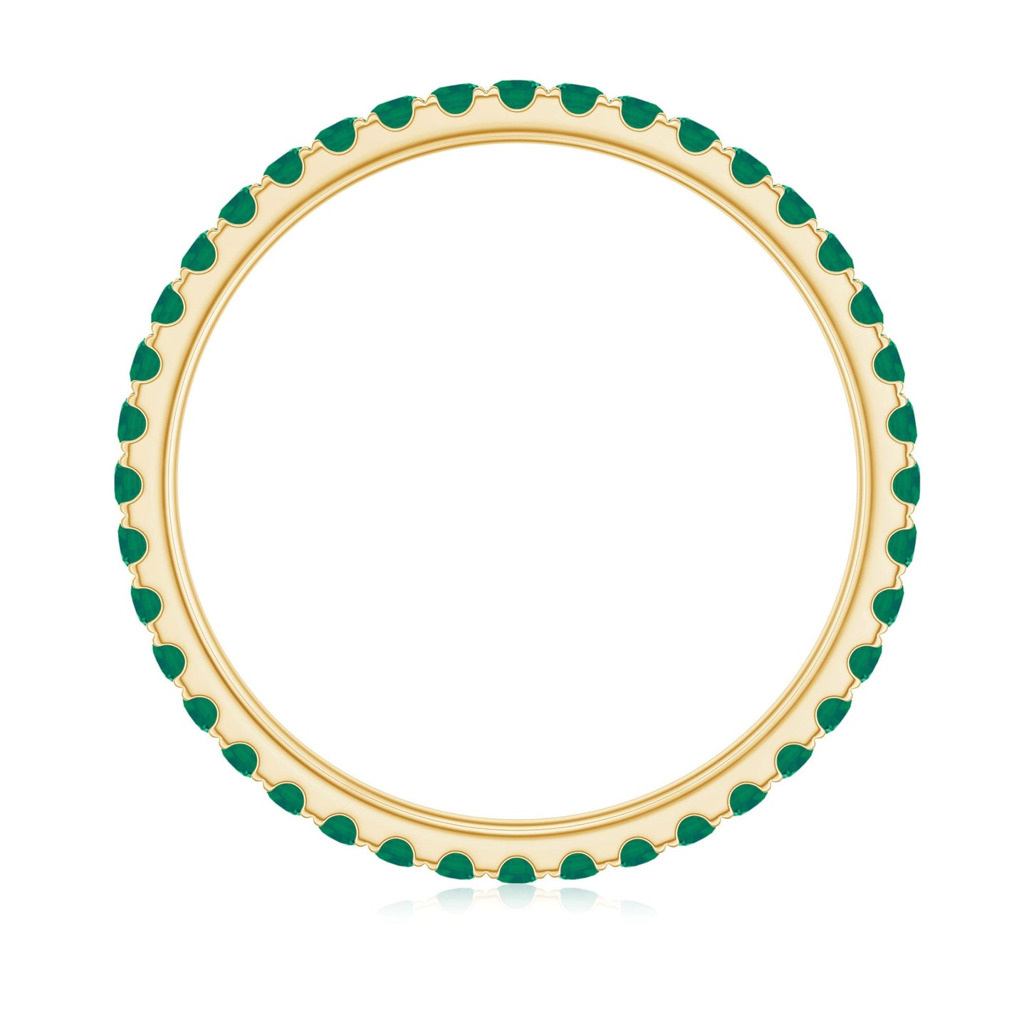 Natural Emerald Eternity Stackable Ring for Women