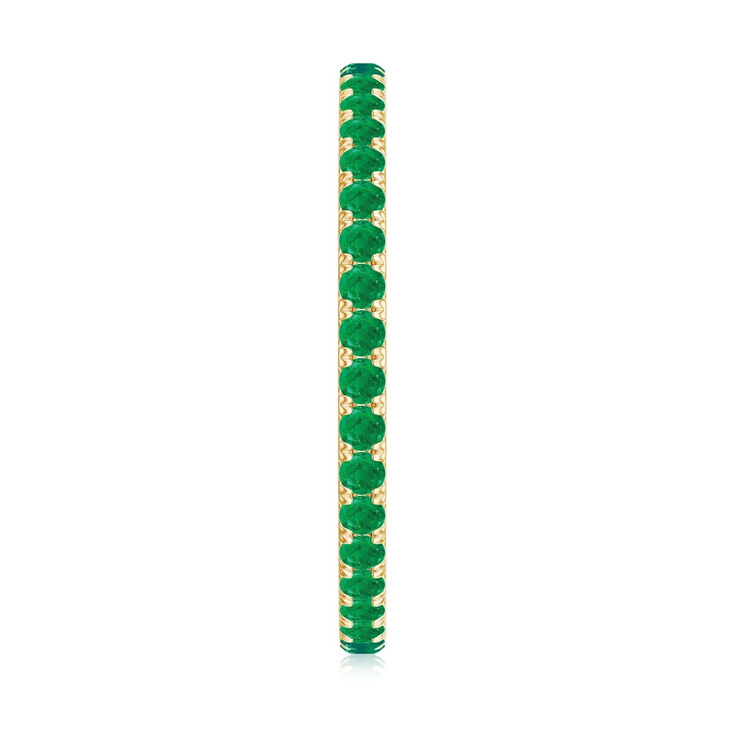 Natural Emerald Eternity Stackable Ring for Women