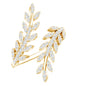 Certified Moissanite Leaf Wrap Ring for Women