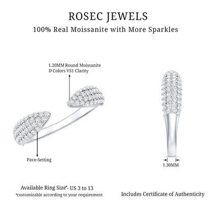 Certified Pave Set Moissanite Ring Enhancer