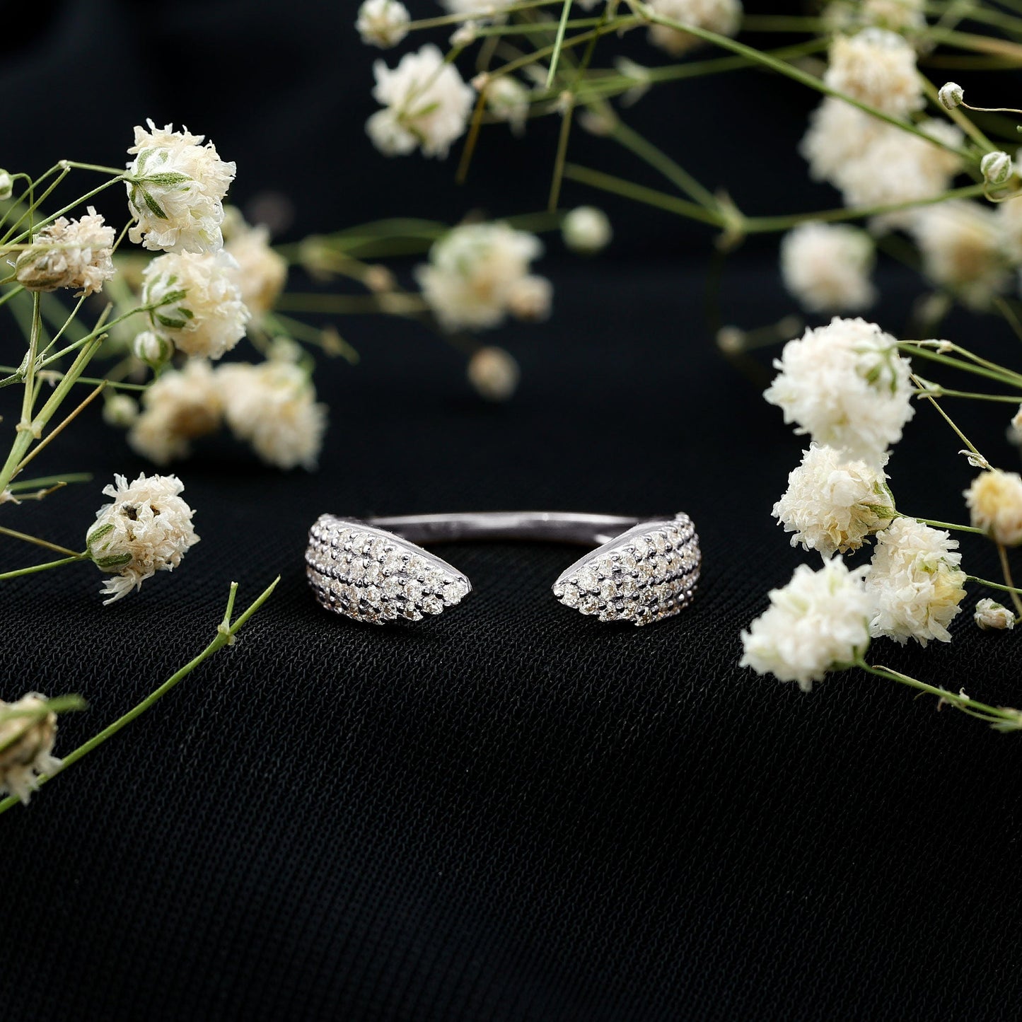 Certified Pave Set Moissanite Ring Enhancer