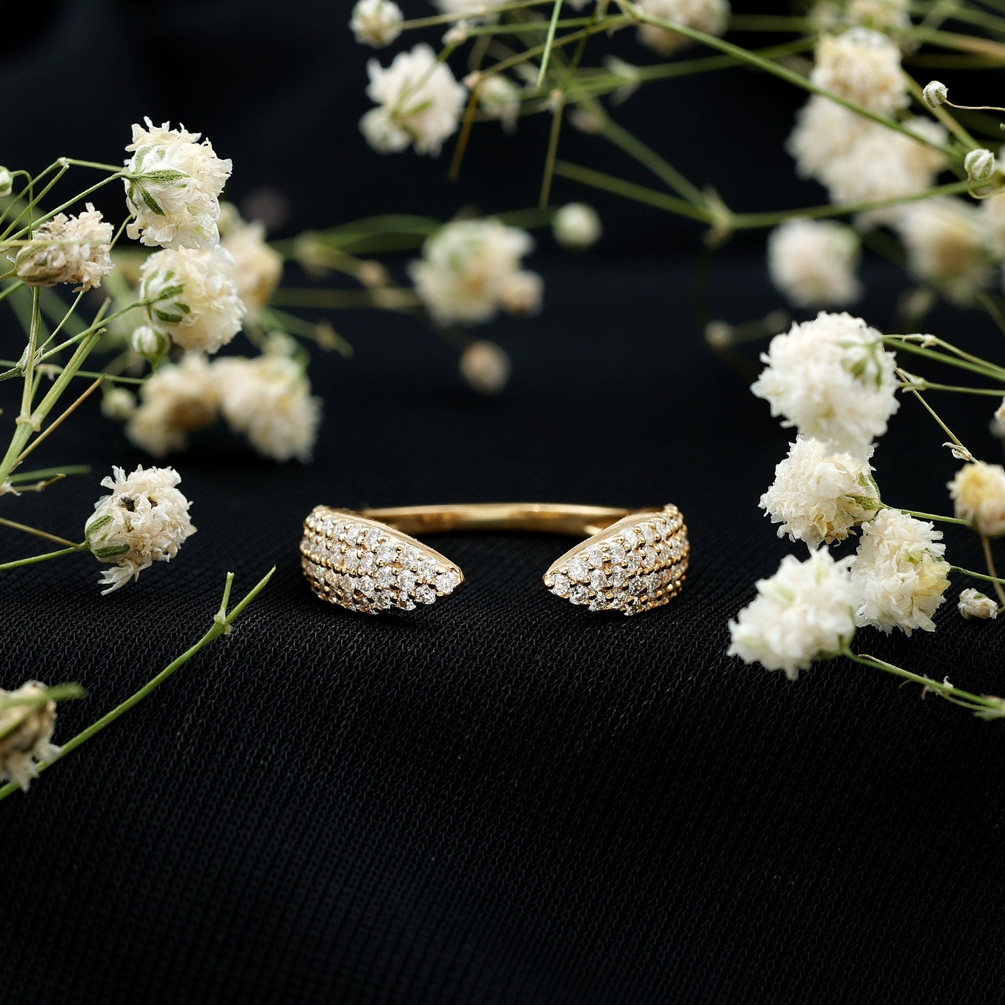 Certified Pave Set Moissanite Ring Enhancer