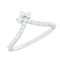Certified Moissanite Chevron Wedding Ring Enhancer for Women