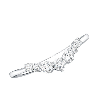 Certified Moissanite Chevron Ring Enhancer for Women