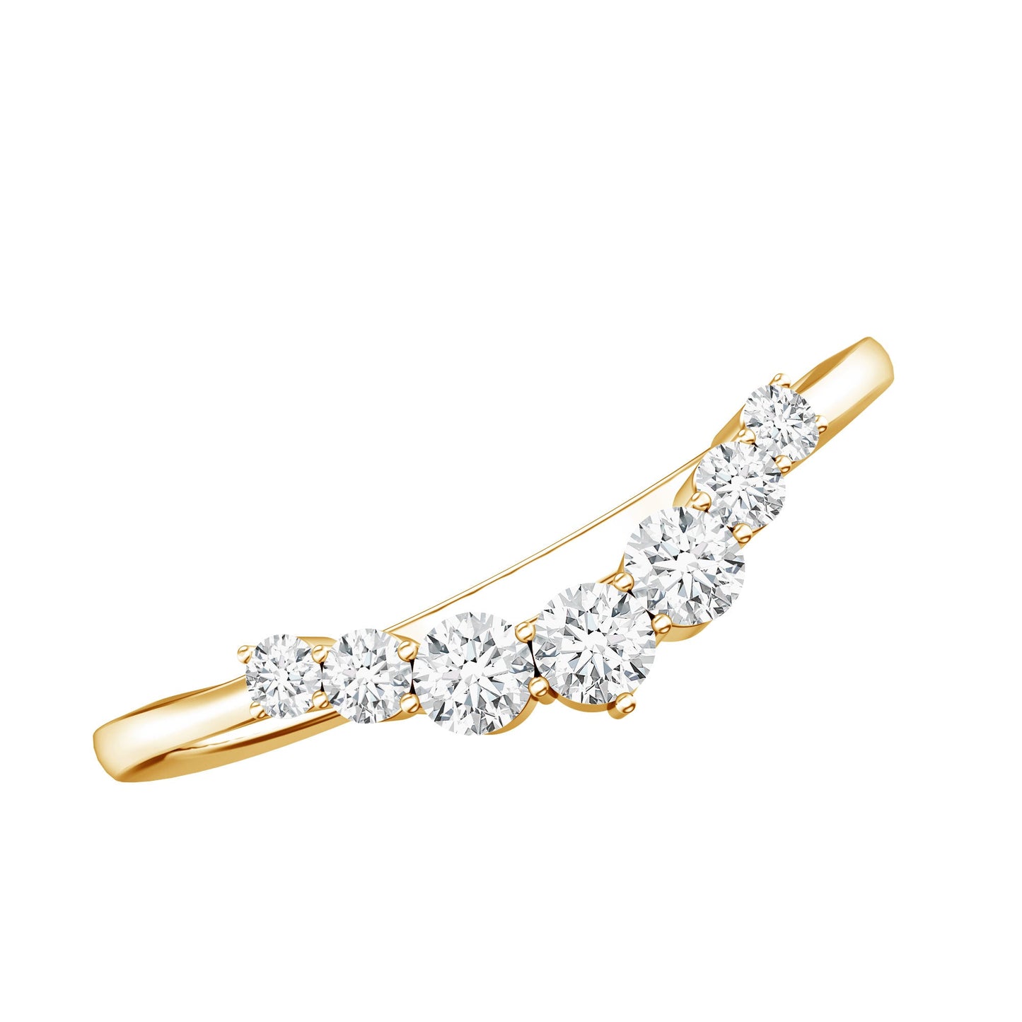 Certified Moissanite Chevron Ring Enhancer for Women