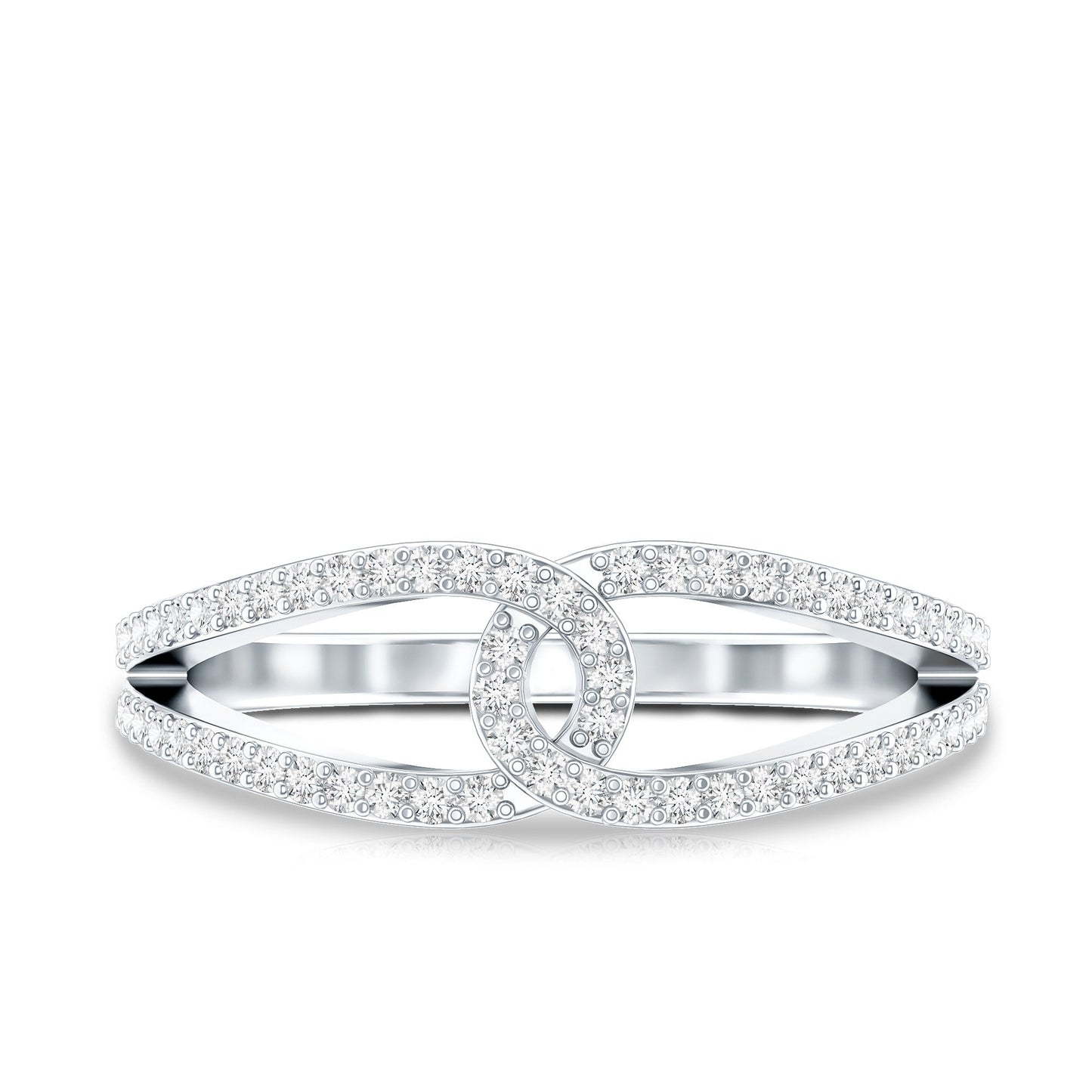 Certified Moissanite Infinity Promise Ring