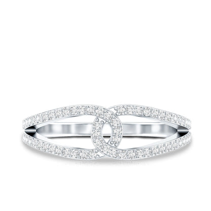 Certified Moissanite Infinity Promise Ring