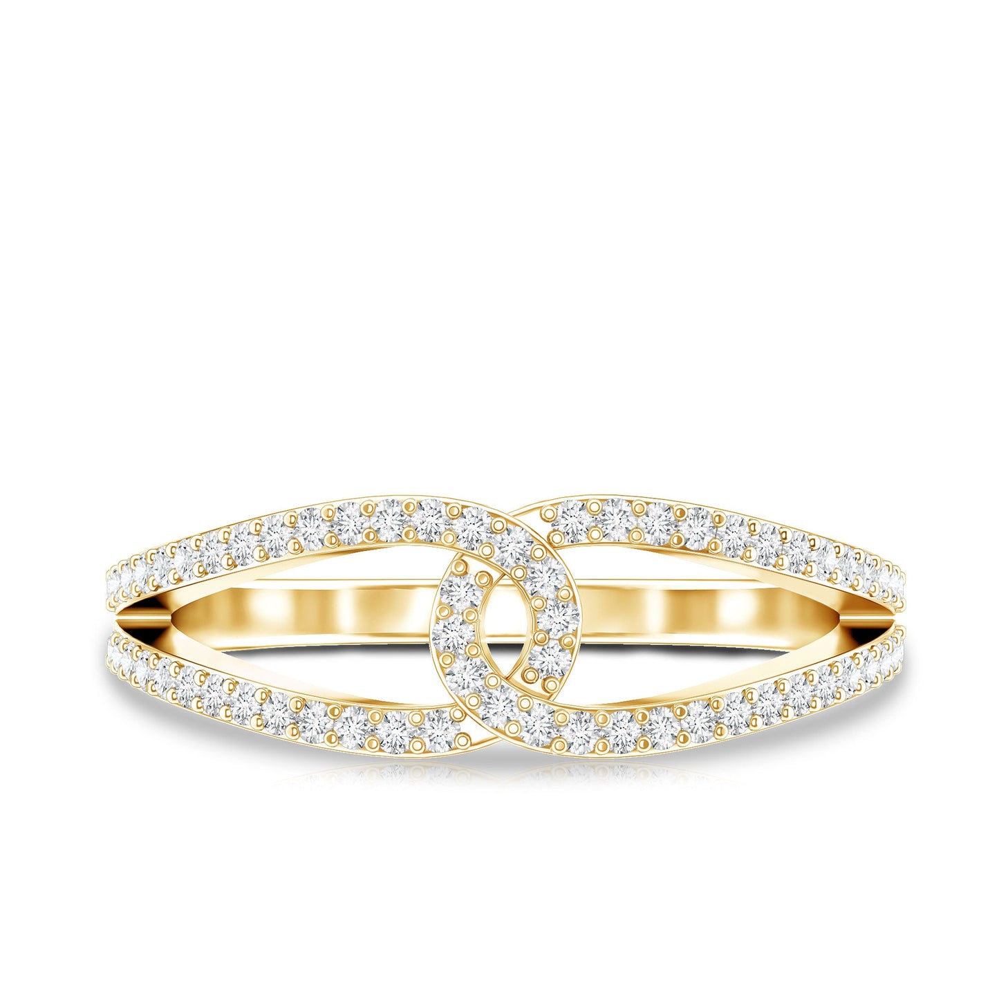 Certified Moissanite Infinity Promise Ring