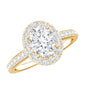 Brilliant Cut Moissanite Classic Engagement Ring with Halo