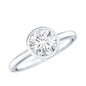 1.3 CT Moissanite Bezel Set Engagement Ring For Women