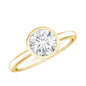 1.3 CT Moissanite Bezel Set Engagement Ring For Women