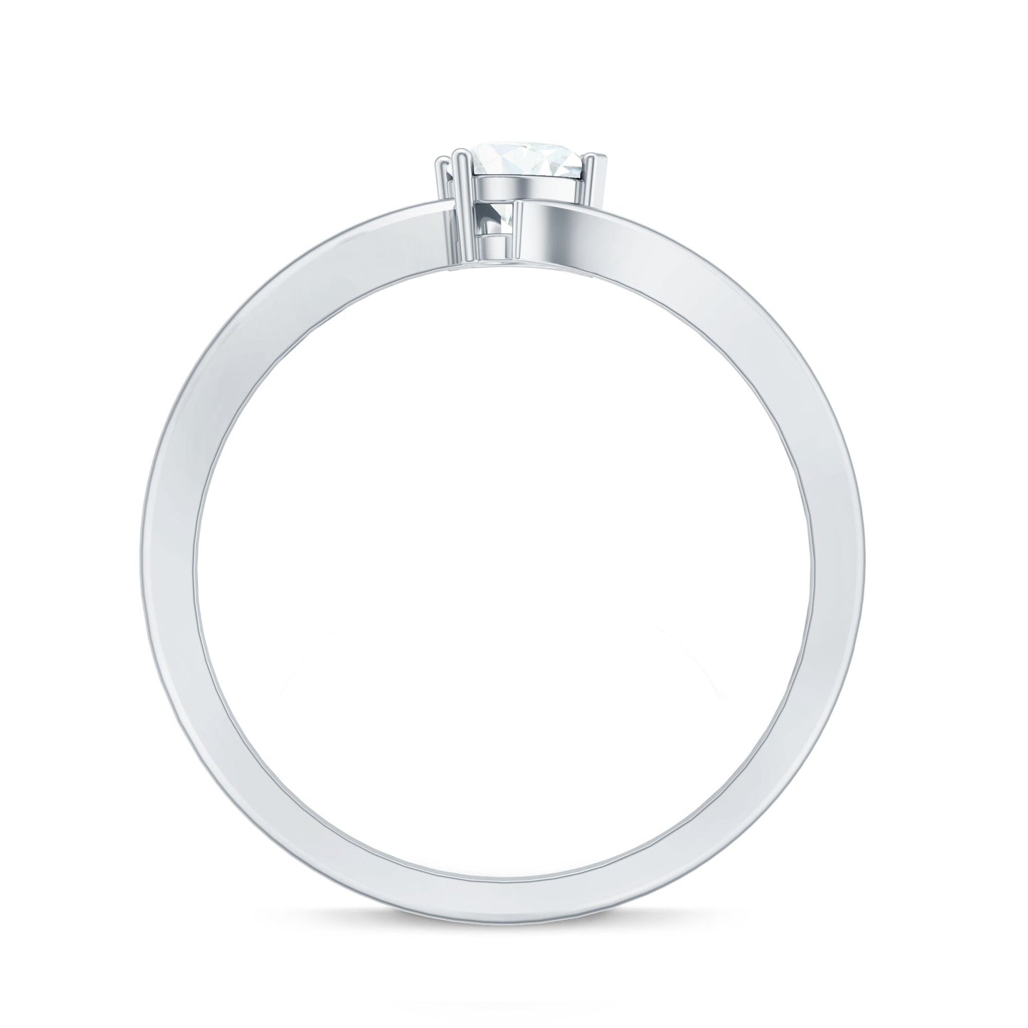 Heart Shaped Moissanite Dainty Promise Ring for Her